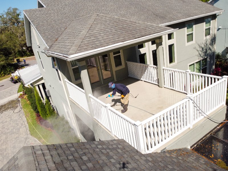 a house with a clean exterior, showing the effectiveness of professional house washing services